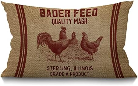 BGBDEIA Funny Cat Farmhouse Oblong Rectangle Cushion Cover,The Cat is Holding A Cup of Black Coffee and A Baguette Decorative Throw Pillow Cover,30 x 50 cm 12x20 inch