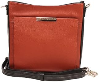 GTM Unisex Adult Gtm Conceal Cinnamon Slim Crossbody Cowhide, Red, Large US