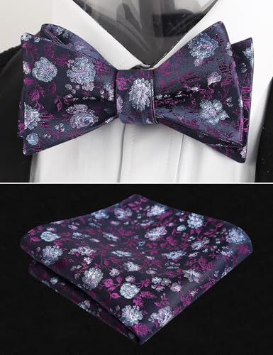Image of Alizeal Mens 2pcs Floral Pattern Bow Tie Set