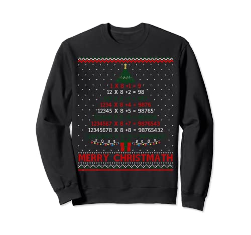 Merry Christmath Funny Math Geek - Suéter feo para árbol de Navidad Sudadera