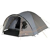Portal de Camping Tienda Zeta 4 Tienda de campaña de cúpula con Cabina de Descanso para 4 Personas Exterior Familia con Antesala, Vida de ventilación, Lona, Impermeable con 4000 mm de Columna de Agua