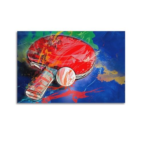 EERS Poster für Outdoor-Sportgemälde, Tischtennis-Poster, dekoratives Gemälde, Leinwand, Wandposter und Kunstdruck, moderne Familienschlafzimmer-Dekoration, Poster, 30 x 45 cm