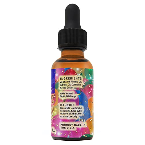 Glitter Infused Party Beard Oil Scented With Vanilla And Wild Orange From Woodlands Beard Co. (1 Oz.) #TOP1