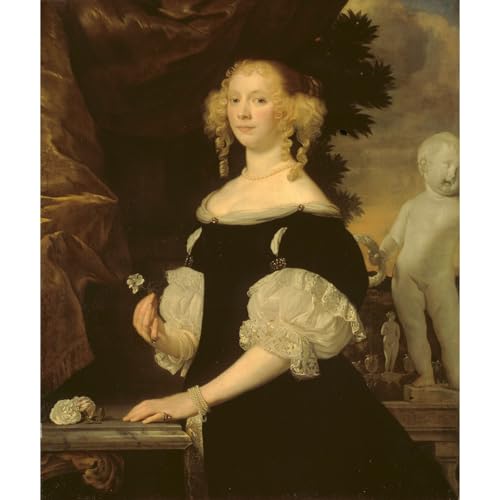 Poster Tempel Portrait de Femme Grand Format pour Salon Moderne