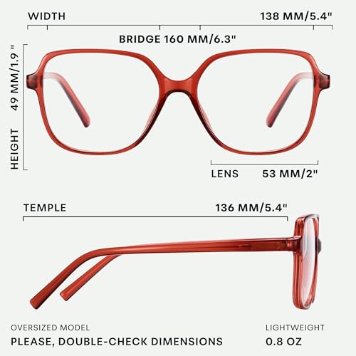 Image of miyya Blue Light Blocking Glasses for Women, Blue Light Glasses for Women Oversized Fashion Glasses