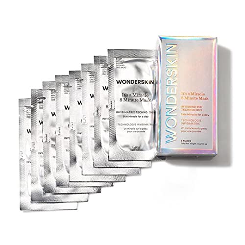 Wonderskin Itâ€™s a Miracle 8 Minute Mask, Quick Treatment for Face, Neck and Hands, Packed with Vitamin C and Niacinamide for a Soft, Tighter, Even Toned Skin, 0.8oz