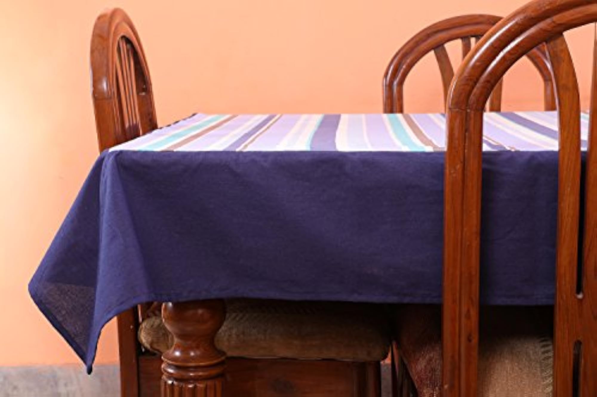 Stripe Printed Blue Table Cover