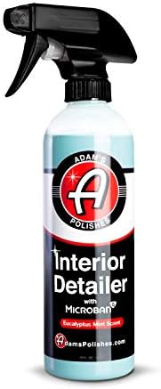 Adam's Microban Interior Detailer - Advanced Car Interior Cleaner, Protectant & Dressing | All Purpose Cleaner & Leather Conditioner | Vinyl, Dashboard, Screen, Seat Cleaner & More | Air Freshener
