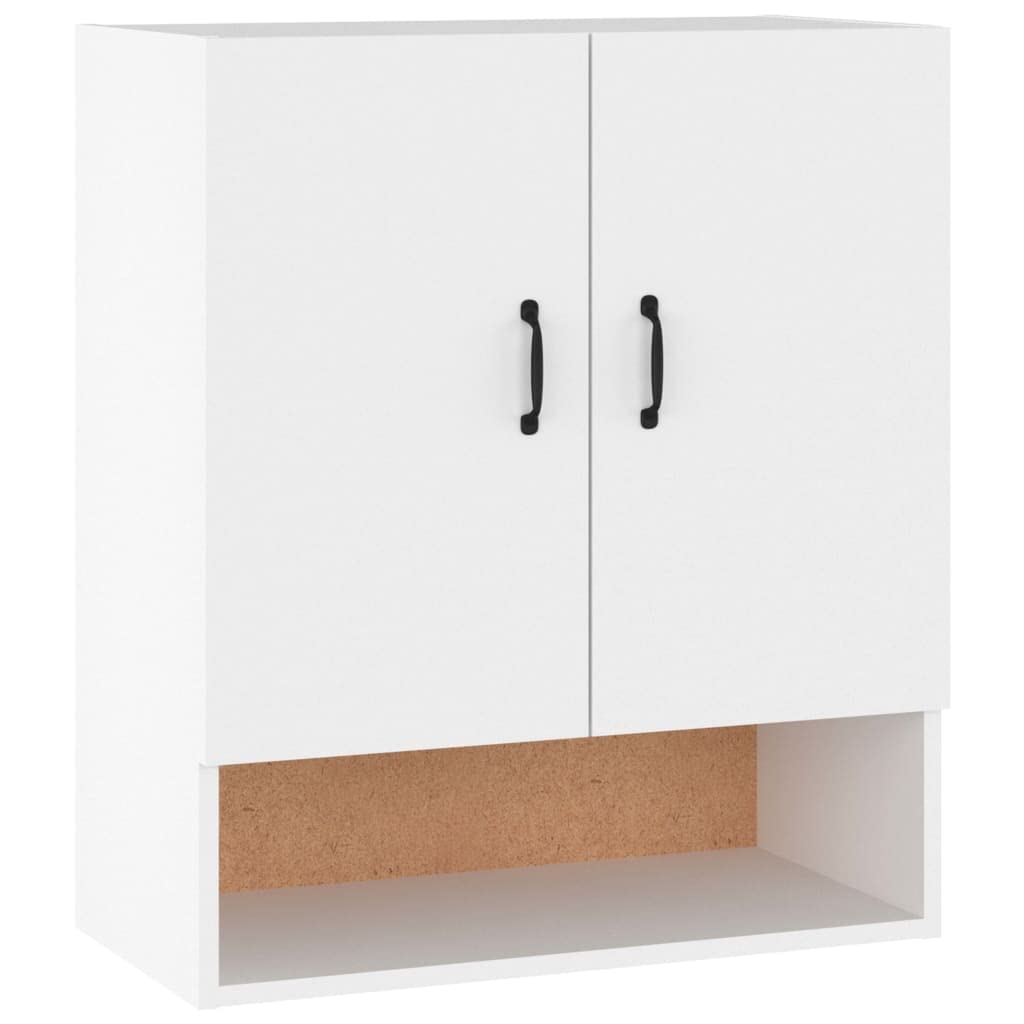 vidaXL Wandschrank Hängeschrank Lagerschrank Bücherschrank Schrank Aufbewahrungsschrank Wohnzimmer Schlafzimmer Weiß 60x31x70cm Holzwerkstoff