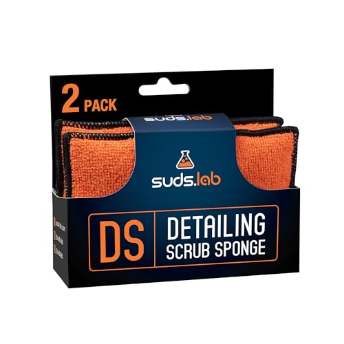 Image of Suds Lab DS Microfiber Detailing Scrub Pad 2 Pack - Car Interior Cleaning & Detailing Microfiber Scrub Pads - Safe On Leather, Vinyl, Plastic, Etc.