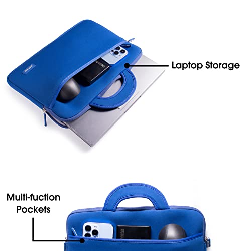 Image of amCase Chromebook Case-11.6 to 12 inch Neoprene Sleeve with Handle-Blue
