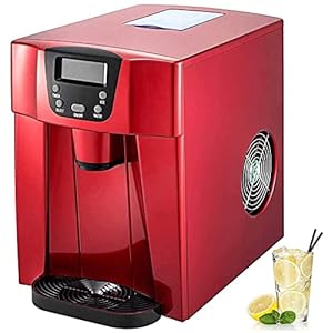 OTUEGFGFD Ice Cube Maker Máquina para Hacer Cubitos de Hielo de Acero Inoxidable de 12 kg, 220 V, 26 Libras, máquina para Hacer Hielo, encimera, Cubitos de Hielo Transparentes compactos para Cocina