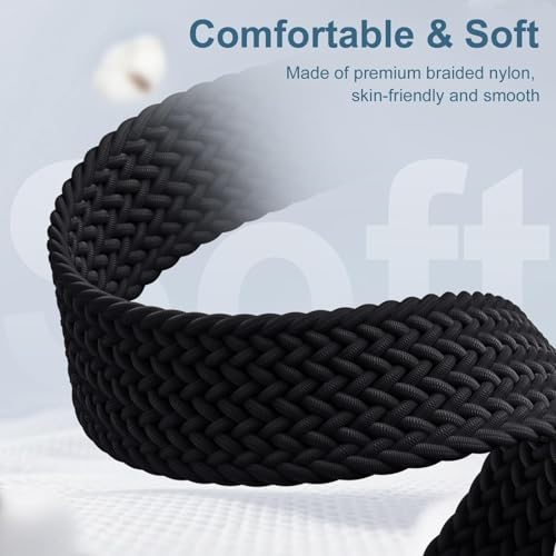 Image of VEMIGON Nylon Braided Magnetic Band Compatible with Samsung Galaxy Watch 8 /8 Classic, Elastic Fabric One Click No Gap Sport Strap for Galaxy Watch 8 40mm 44mm /8 Classic 46mm