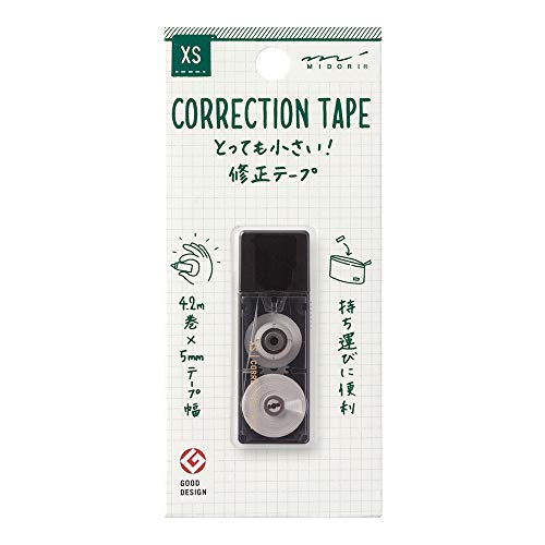 Image of Midori Correction Tape, XS Series, Black (35262006)