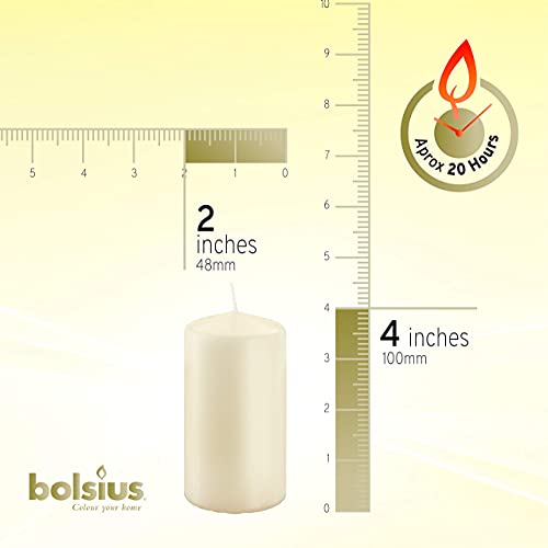 Bolsius Confezione da 4 candele a pilastro