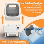Automatic Cat Litter Box Self Cleaning - App Control, Cat Toilet Records, Suitable for Big Cats, Medium Cats, Kittens and Multi-Cat Families, Anti-Pinch, Low Noise【Assembly Required】- White - Image 6
