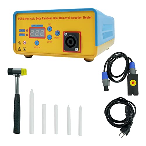 1380W Car Induktionsheizgerät Dellen-Reparaturset, 220V Professional PDR Auto Body Paintless Induction Heater Maschinen Beheizte Box Beulen Reparaturwerkzeug für Hagelschäden und Türreparaturen