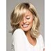 MILISI Blonde Wigs for White Women Brown Roots Ombre Blonde Wavy Wigs Synthetic Full Wig Fashion Daily Party Hair Wigs with Wig Cap (Brown Roots to Blonde) MLS053