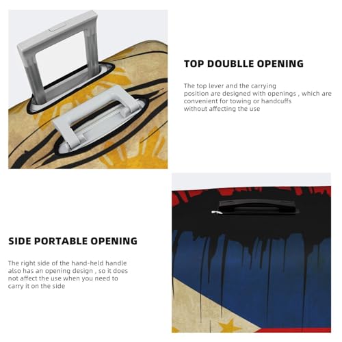 Travel Luggage Cover Vintage America And Philippines Flag 4 Fashion Washable Baggage Suitcase Protector Fit For Luggage Large4