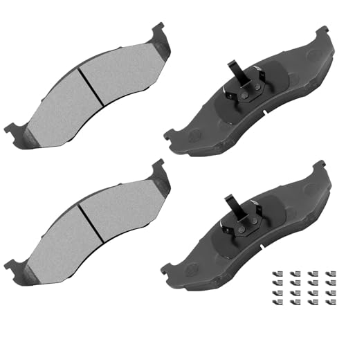 Image of CCIYU D477 Front Ceramic Disc Brake Pads Kit - 4PCS for Jeep Comanche 90-92, Cherokee 90-01, Grand Cherokee 93-98, Wagoneer 90, Wrangler 90-95, 97-06