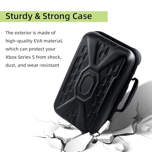 Image of NexiGo Hard Carrying Case for X-Box Series S, Travel Case Storage Bag Compatible for X-Box Series S Console Wireless Controller & Gaming Accessories - Black