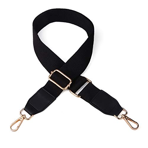 NOTAG Taschengurt Ersatz, verstellbarer breiter Schulterriemen Ersatz Crossbody Geldbörse Gurt Schwarz Schwarz Größe S Cover