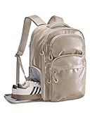 BAGSMART 30L Travel Backpack, 15.6 Inch Carry On Backpack Flight Approved, Personal Item Travel Bag, Water Resistant Weekender Bag Daypack, Camel