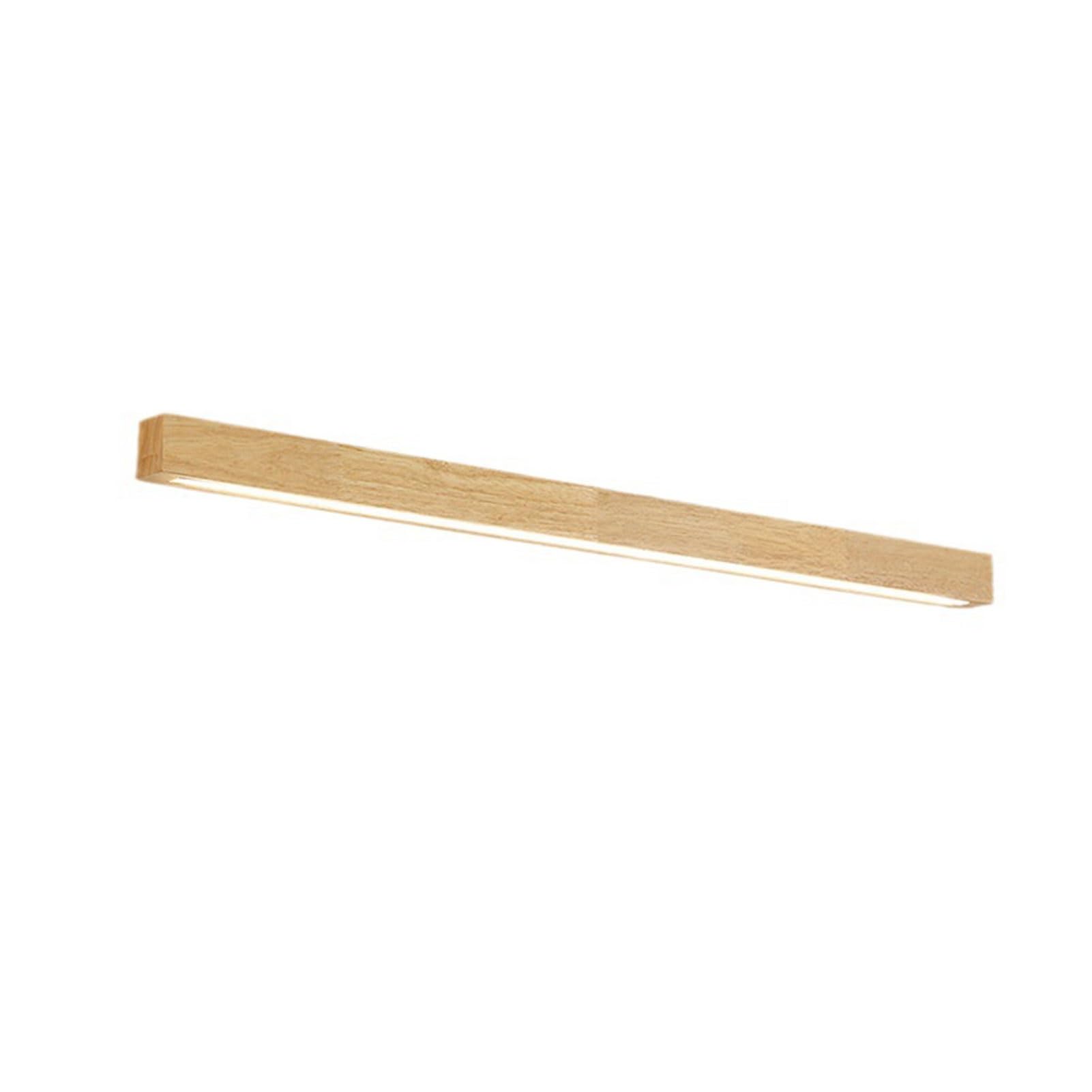 Wall Sconces Wooden Long Strip Wall Lamp Creative Acrylic Shade Wall Sconce Bathroom Mirror Front Wall Mounted Lighting Fixture for Living Room Bedroom Powder Room (Original Wood-120cm/47.2inch)