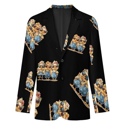 Chicken Mom Lady Mens Blazer Lightweight Sport Coat Two Button Suit Jackets4