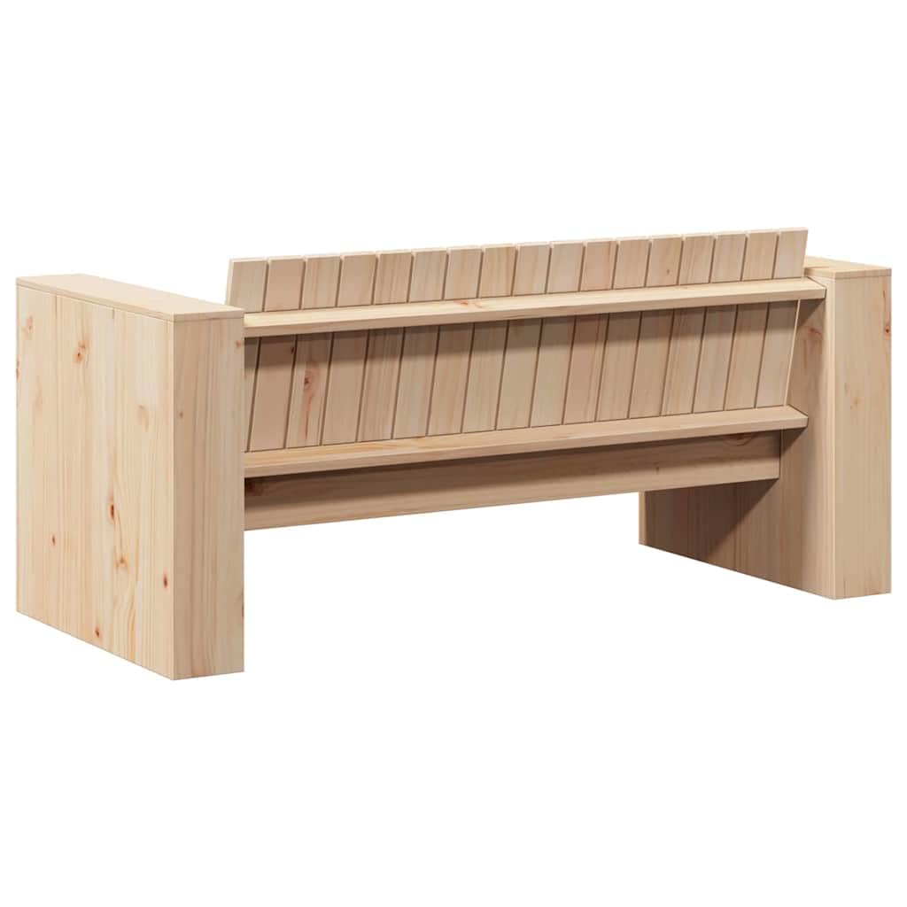 Sofa ogrodowa naturalna 134 x 60 x 62 cm z litego drewna sosnowego