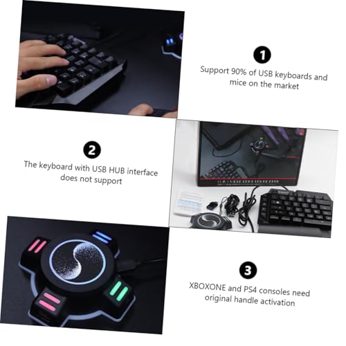 Adaptateur clavier-souris robuste en ABS au design simple et compact