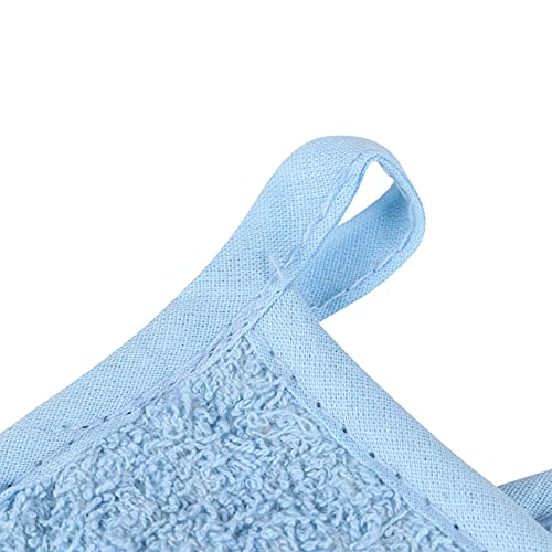 Arkwright Terry Cotton Pot Holders - Kitchen Hot Pad Potholder Set, Heat Resistant Coaster For Cooking And Baking, 7 X 7 In. (Pack Of 12), Blue #TOP3