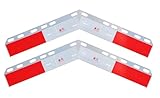 Aluminum Angled Mud Flap Strip Conspicuity Reflector Top Flap Plates