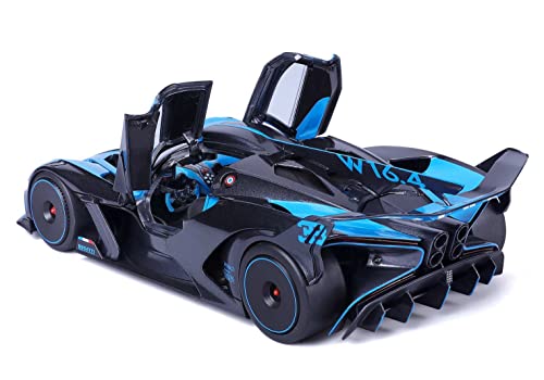 Image of Bburago - 1 /18 Scale Model Compatible with Bugatti Bolide W16 8.0 2020 Sports Car Die-Cast Scale Model Replica Miniature (Blue), Kids