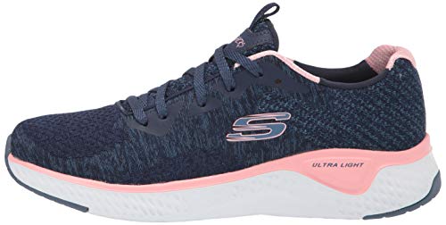 Skechers Solar Fuse - Brisk Escape, Tênis Esportivos, Feminino, Azul Escuro/ Rosa, 39