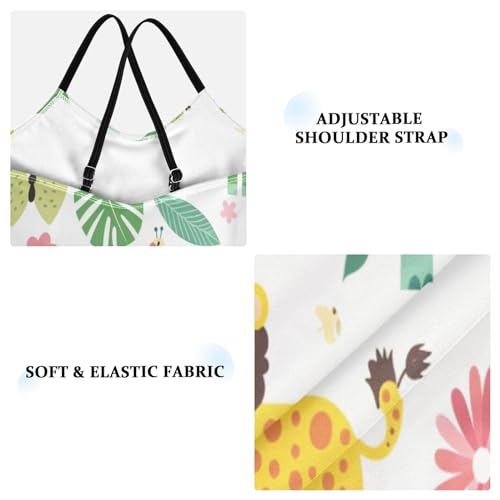 Girl's One Piece Swimsuit Cute Jungle Animals Beach Bathing Swimwear3