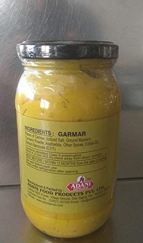 Image of Adani Spices Garmar (Coleus) Pickle (400gm) Glass Bottle