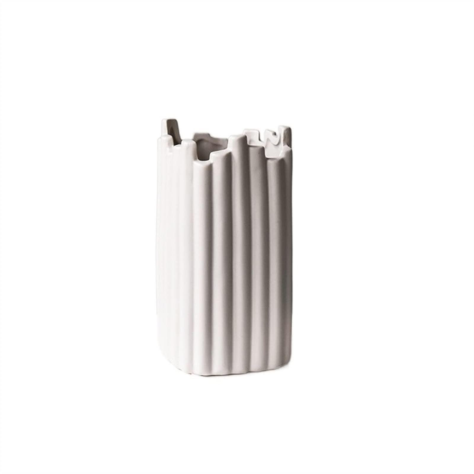Vase décor nordique en céramique beige M pour table et décoration de maison