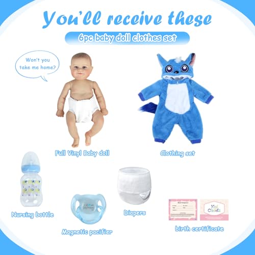 Muñeca Reborn Baby Doll de 18 Pulgadas, Vinilo Realista miniatura 6