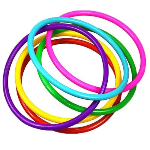 KJBDQQH Agility Rings 5PCS Plastic Hoops Ring Toss Carnival Game Outdoor Party(5PCS Size 35CM)