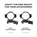 MIGHTY TACTICAL Quick Release Scope Ring Mount 25.4mm/30mm for 20mm Picatinny Rail - Aluminum - Set of 2 pc