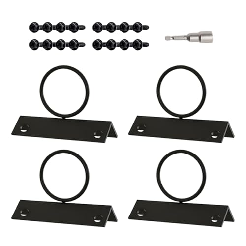 Generico Support de câble avec anneau de goutte, porte-vélos décoratif 4 pièces, porte-câble polyvalent robuste à installation facile accessoire pour garde-corps pontons escaliers plate-forme
