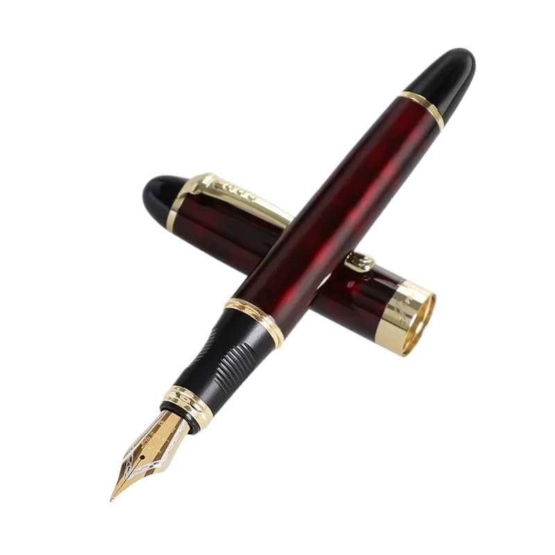 Stylo-plume rouge en métal pour écriture et papeterie de bureau plume M