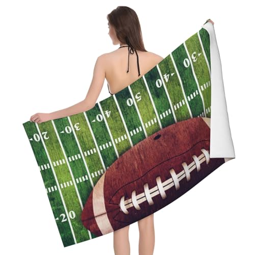 vbtaroix American Football Beach Towel for Boys, Microfiber Bath Towel Soft Towels for Adults Men...