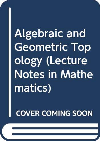 Amazon | Algebraic and Geometric Topology (Lecture Notes in Mathematics ...