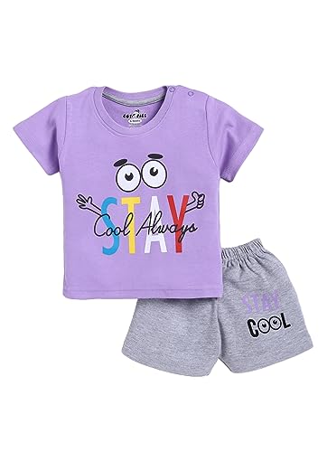 Image of CUTOPIES Boys & Girls Fanta Half Sleeve T-shirt and Shorts Set (Pack of 1) Baby Boys' Clothing Sets