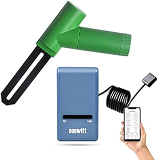 ECOWITT Wi-Fi Weather Station Gateway with Wireless Weather Soil Moisture Sensor Meter, Plant Water Monitor, Soil Hygrometer Sensor for Gardening, Farming, Indoor and Outdoor Plants