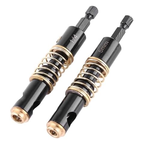 CYTGOUPER Self Centering Hinge Drill Bit, Reaming Drilling Wood Plastic Hole, Hex Shank Center Drill Bit for Woodworking DIY (5mm&1/4) (2 Sets) Cover