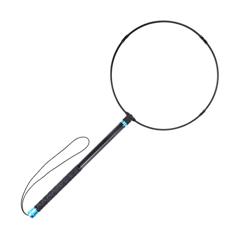 Fishing Landing Net Circle with Carbon Fiber Telescopic Rod – Foldable