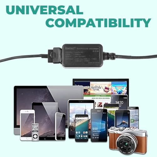 Image of SIMTAC RAPIDRIDE Quick Charger 3.0 with Universal Fitment For Bikes & Scooters, With USB Type A, Black